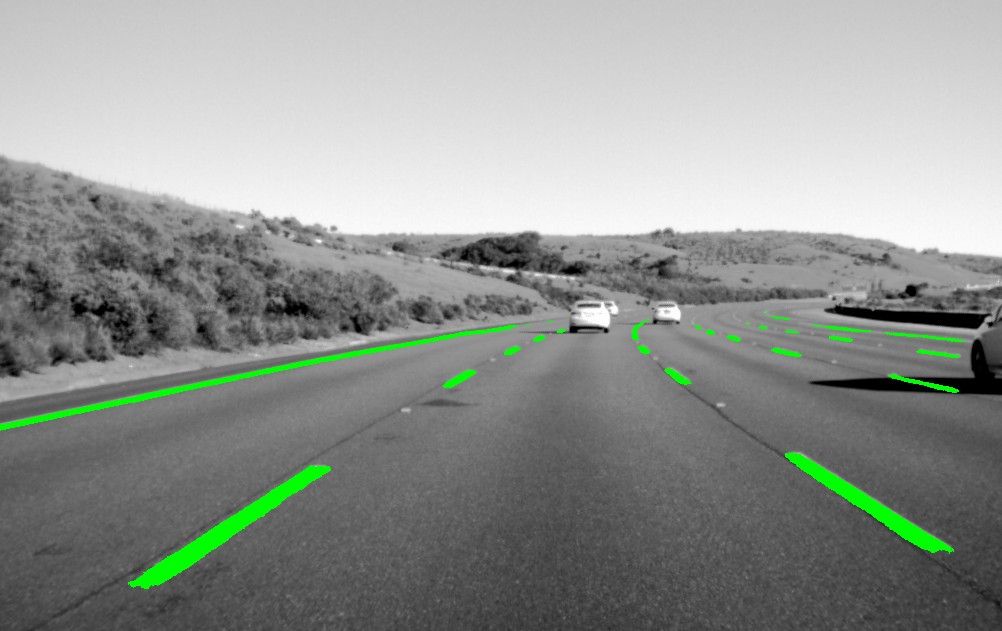 Sample binary lane marker label